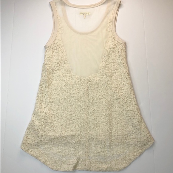 Rag & Bone Cream Lined Open Weave Tunic - Picture 7 of 8